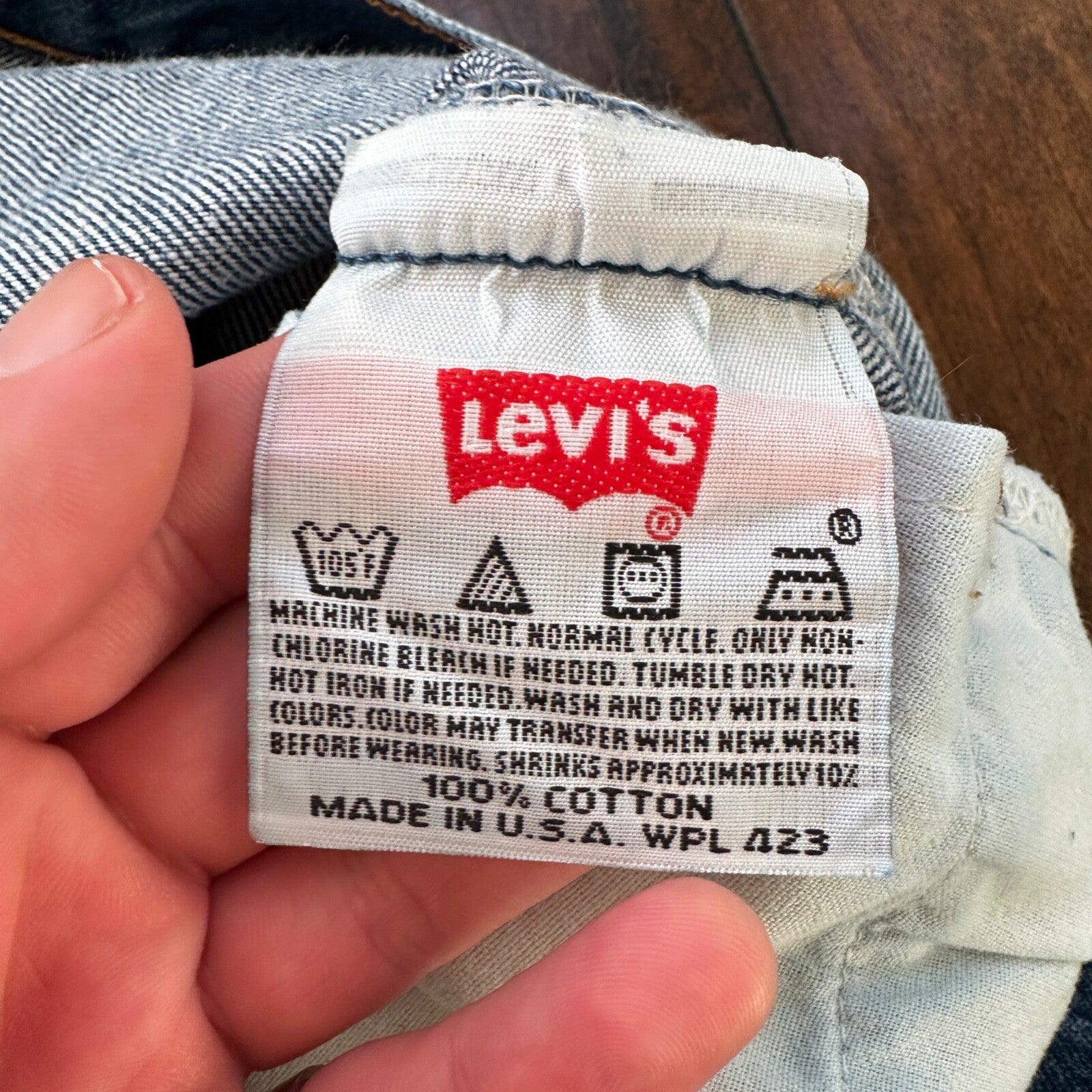 VTG Levis 501 XX Button Fly 90s USA Jeans Denim Straight Capri 34x30 Act 30x24