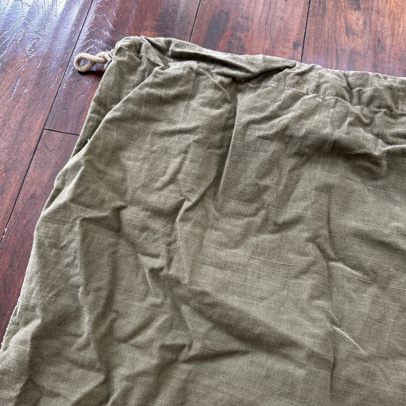 VTG WWII Canvas Garment Laundry Bag HBT Military Denim 1940s 40s 50s Stencil