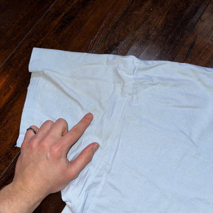 Champion Blue Basic Blank 80s USA Vintage T Shirt Single Stitch Thrashed Cool 2X