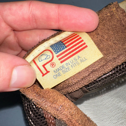 Vintage Tyson USA Made Patch Trucker Hat Strap Back Adjustable Mesh Mike Brown