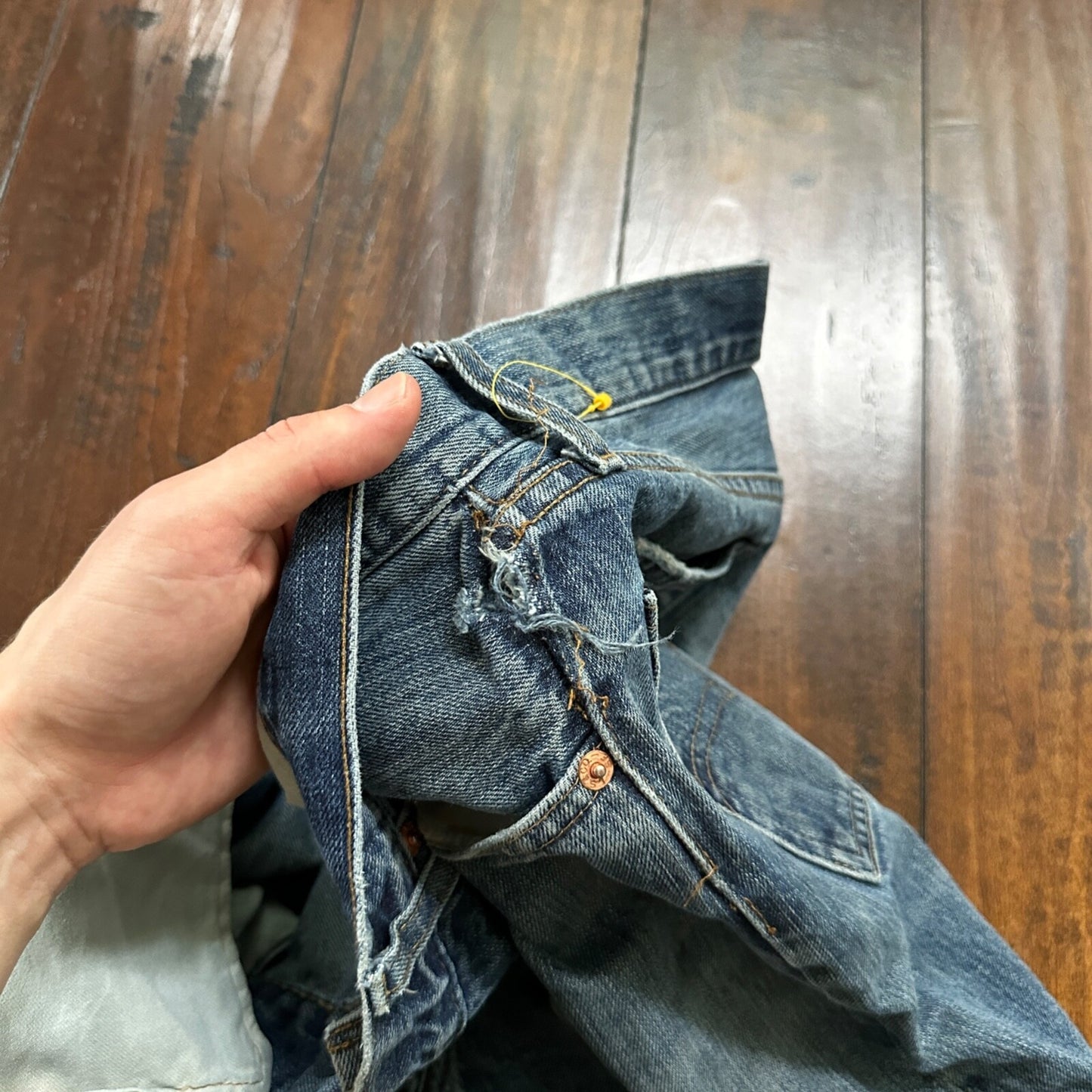 Levis LVC Big E VTG 90s Redline Selvedge Denim 505 Jeans USA Thrashed 36x34 501