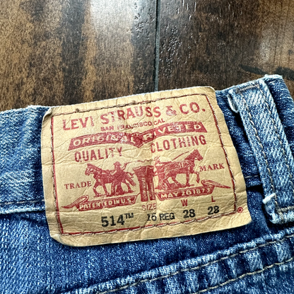 Levis 514 Womens Jeans 16 Reg Straight Leg Denim Flat Front Vintage Y2K 28x28