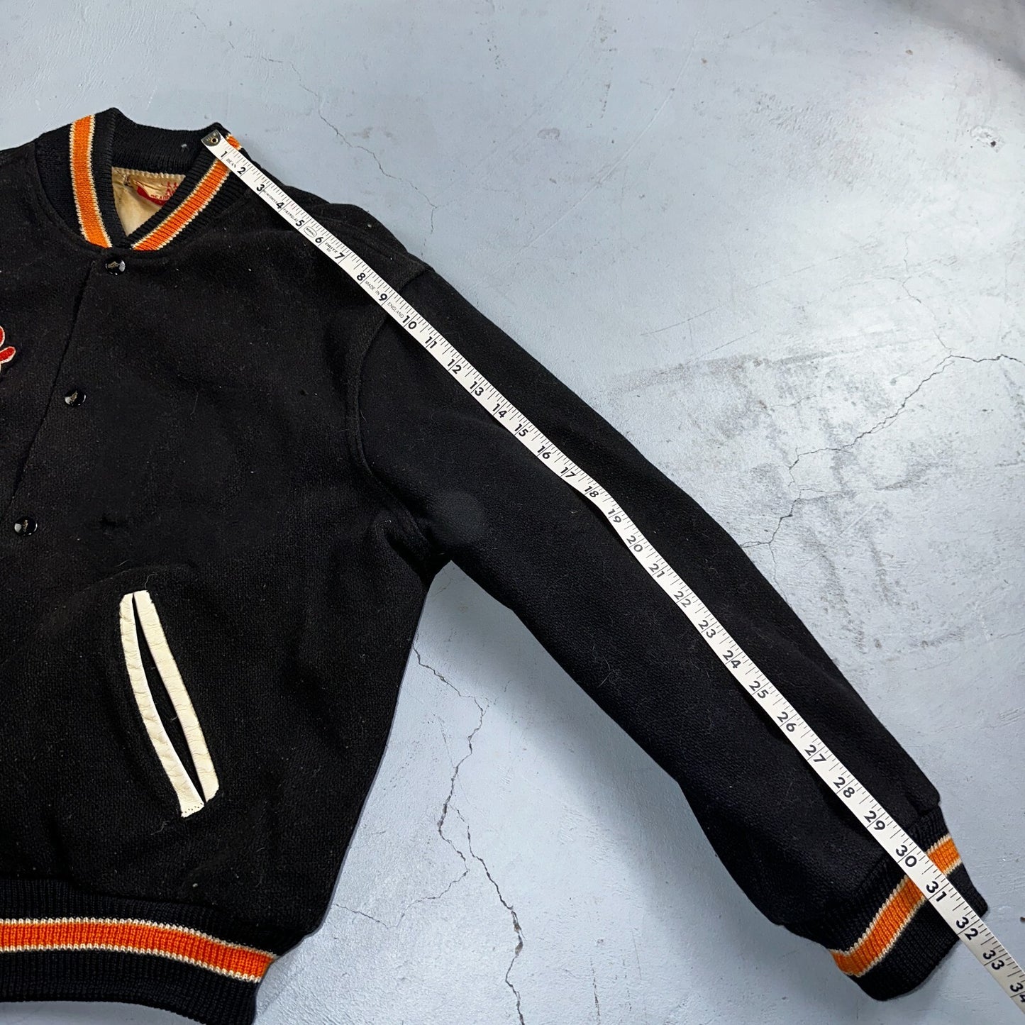 VTG Bill Beard Varsity Leather Letterman 60s Jacket L Portland USA Salem BOB