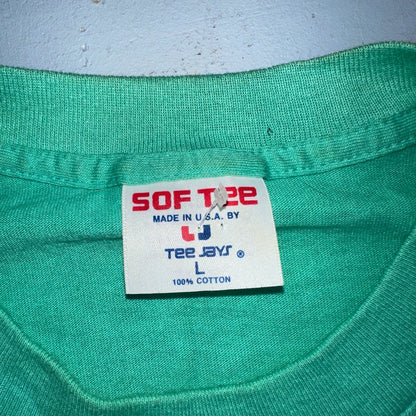 Sharks Great White 80s VTG T Shirt Single Stitch Which Way Beach Funny Art Graph