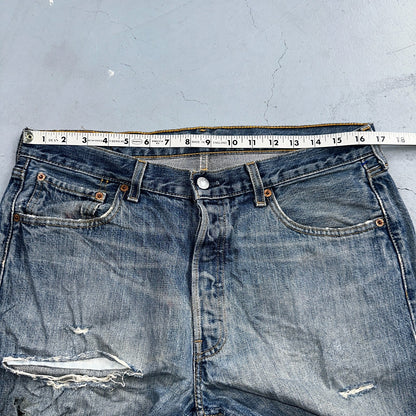 Levis 501 Vintage Y2K XX Straight Leg Jeans Blue Light Wash 34x34 Act 33x33