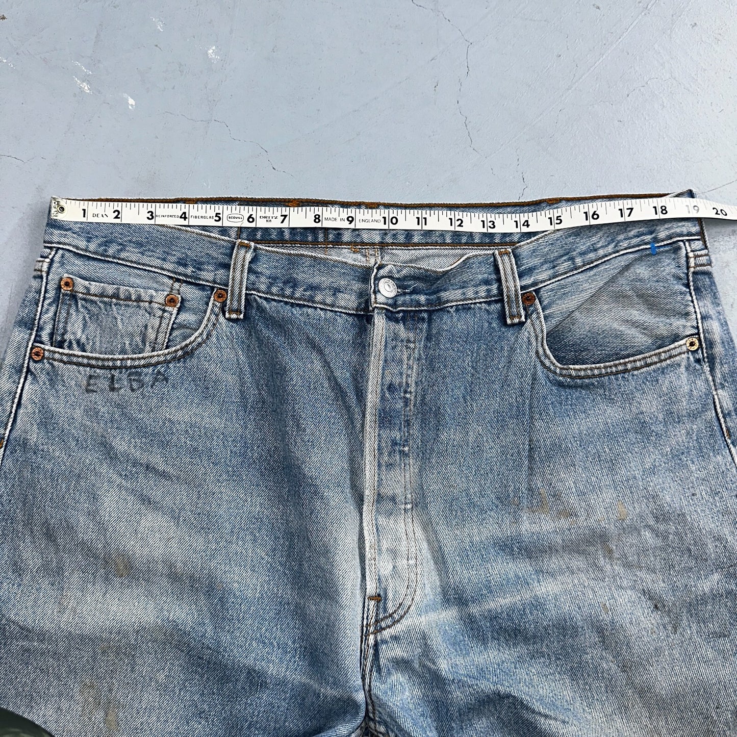 Levis 501 Vintage 90s XX Straight Leg Jeans Y2K Light Wash 40x36 Act 38x31
