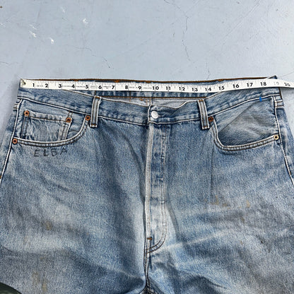 Levis 501 Vintage 90s XX Straight Leg Jeans Y2K Light Wash 40x36 Act 38x31