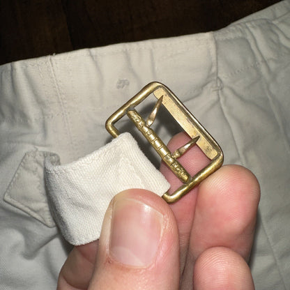 RARE VTG 1920s White Buckle Back Pants Work Wear Union 10s 30s 28x31 Navy USMA