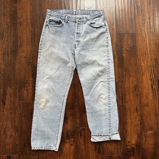 Levis Vintage 80s Redline Selvedge USA 501 XX Jeans 66 70s 36x32 Act 32x28