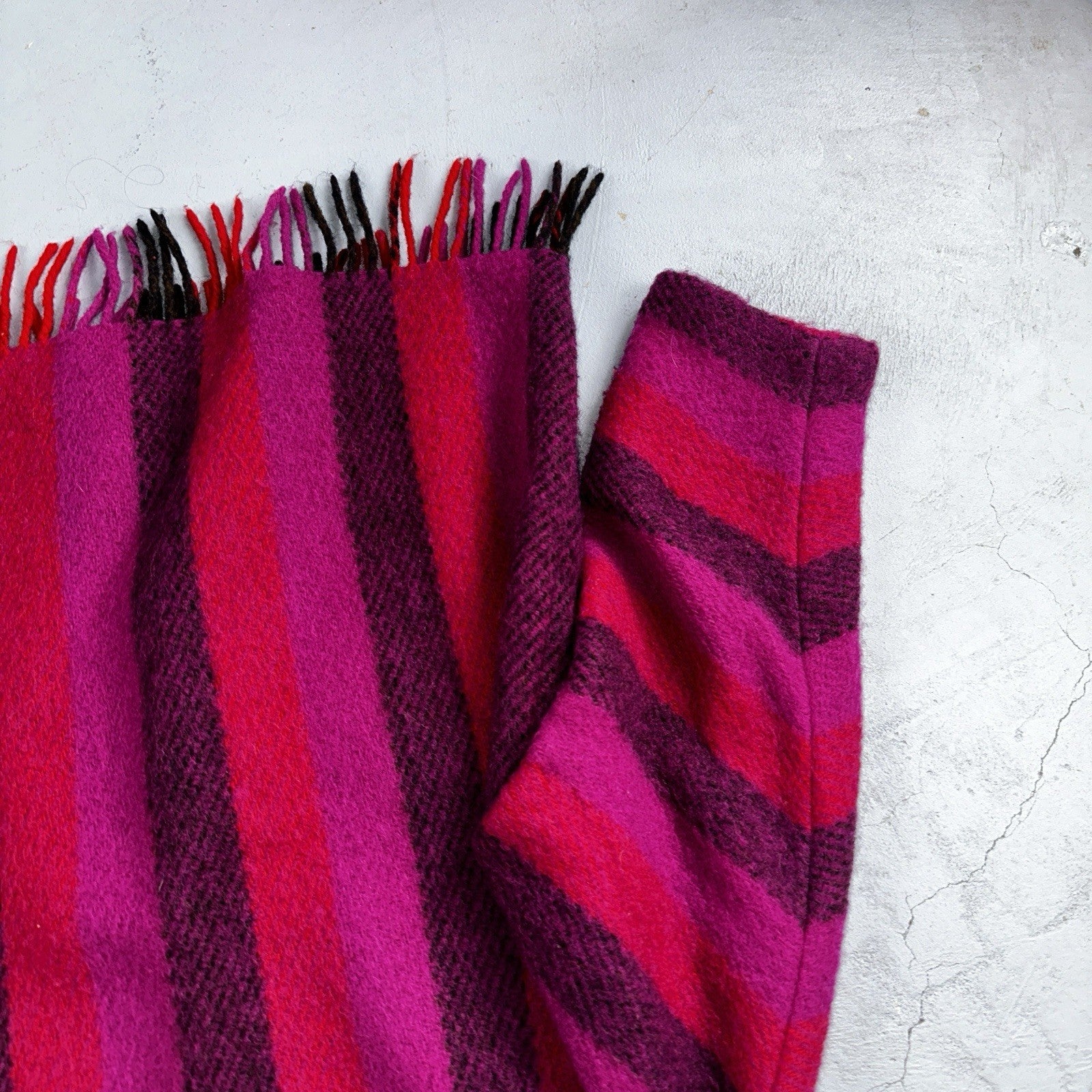 Ljungberg For Kjell Of Norway Womens Pink Striped Wool Vest Rockabilly VTG 60s