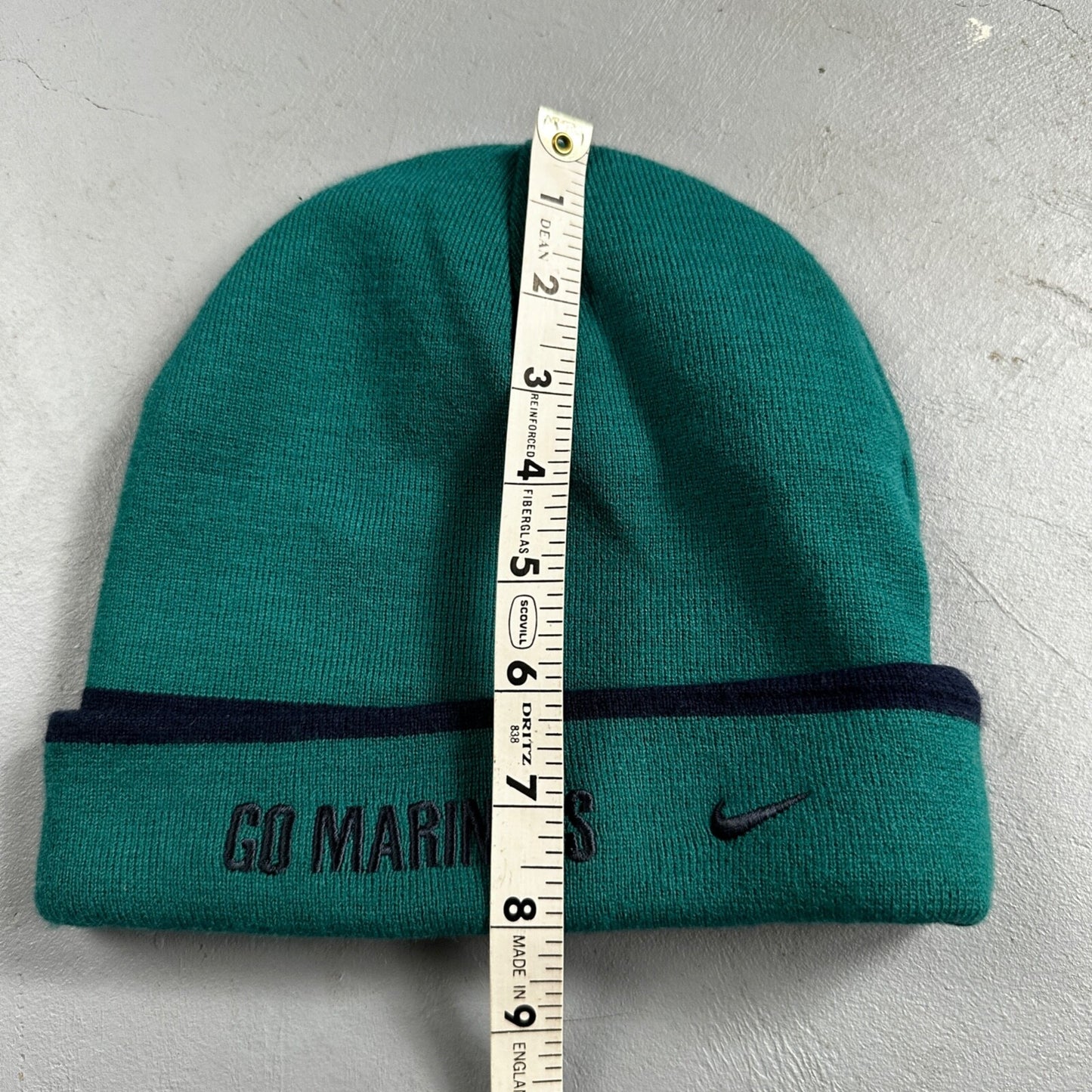 Nike VTG MLB Seattle Mariners LOGO Knit Skull Cap Beanie Hat 90s Double Sided