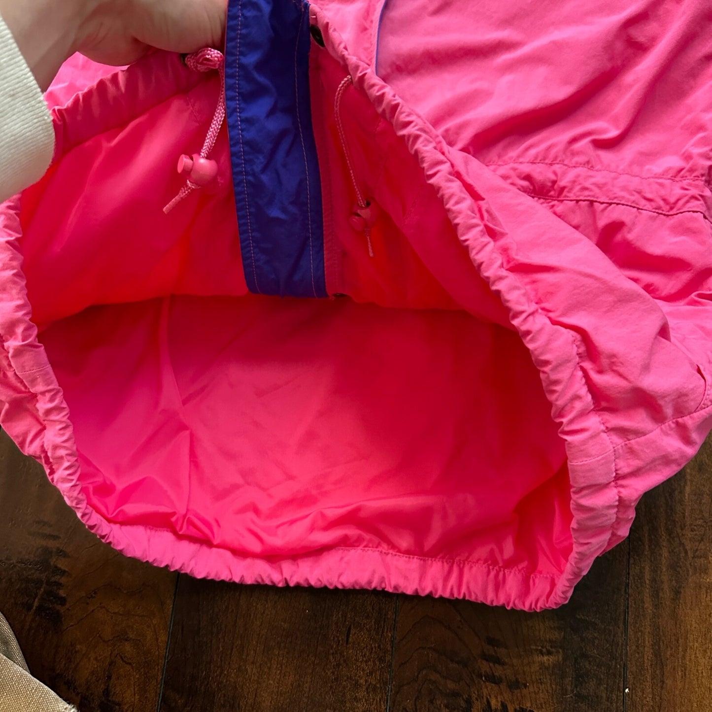 Vintage Eddie Bauer Womens Goretex Rain Jacket Coat M PINK Purple 90s Parka