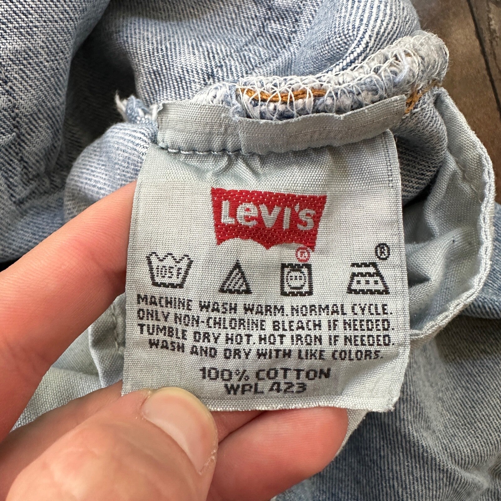 Levis 501 Vintage 90s Straight Leg XX Columbia Jeans 33x30 Light Wash Act 30x29