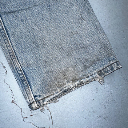 Levis 501 Vintage 90s USA XX Straight Leg Jeans Blue Thrashed 34x34 Act 33x32