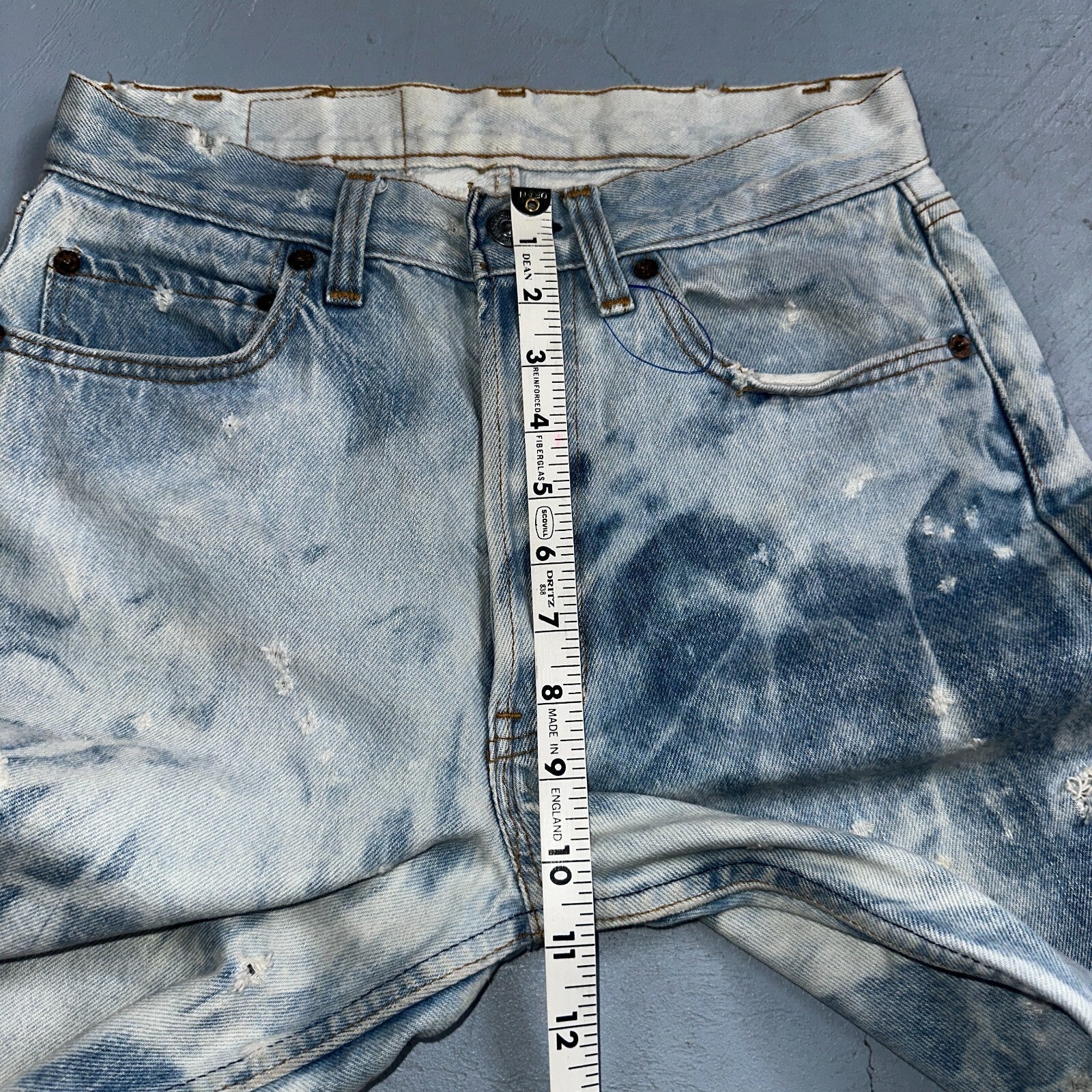 Levis 501 Vintage 80s USA XX Straight Leg Jeans 30x36 Bleach Light Wash Ac 26x31