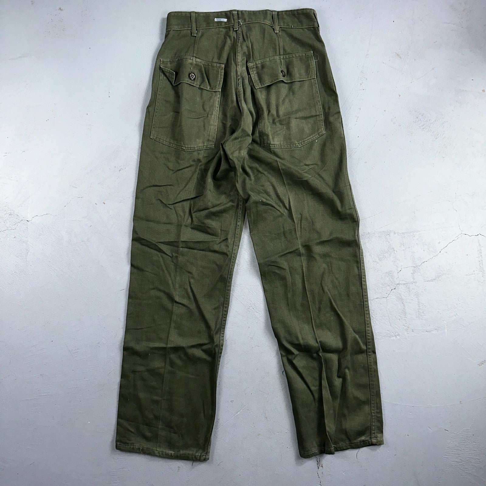 Vintage 1960s 70s Vietnam OG 107 Fatigue Pants 60s Zipper Fly Act 39x31