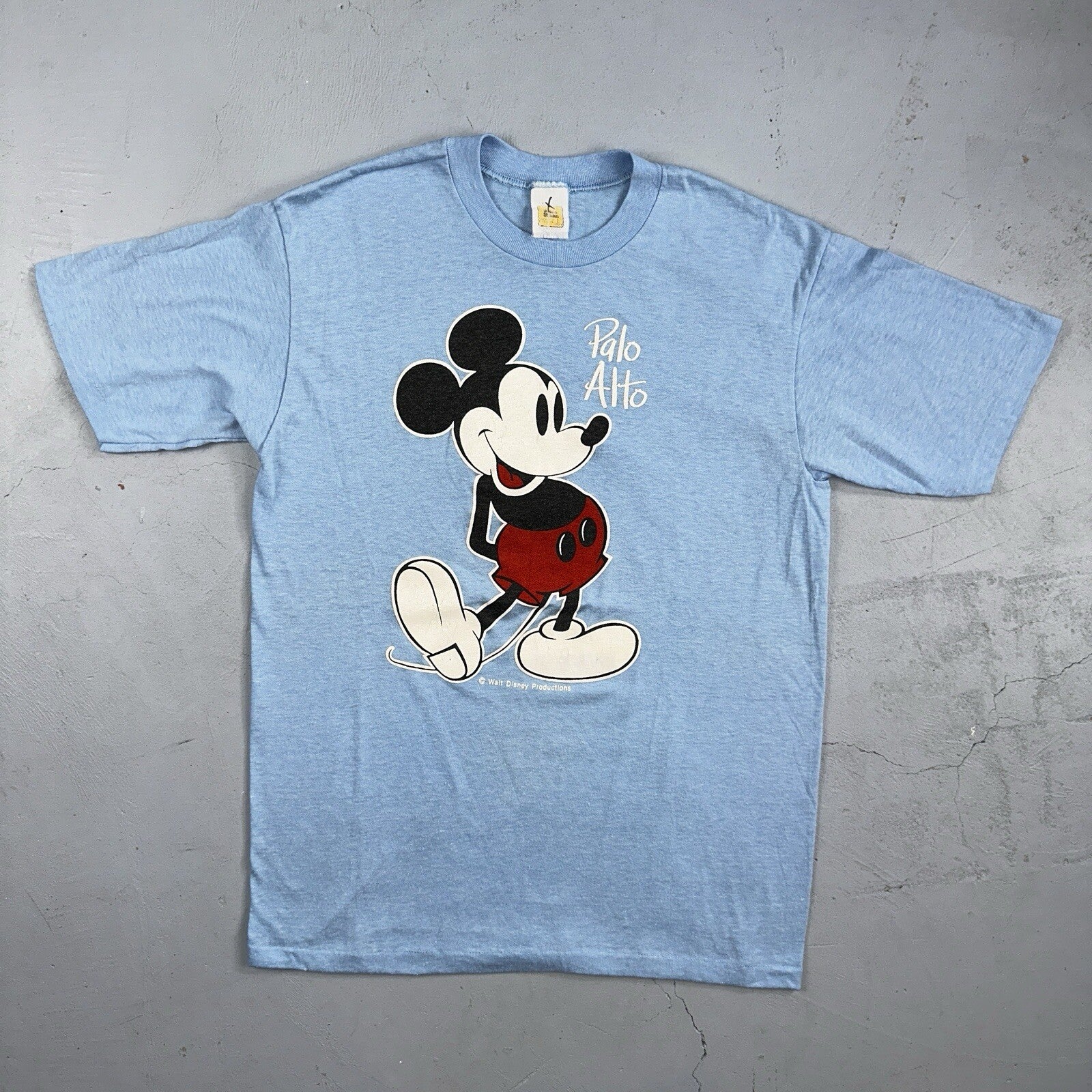 Disney 1970s Mickey Mouse VTG T Shirt 70s Single Stitch California Palo Alto