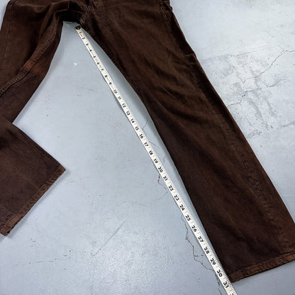 Levis 501 Vintage 90s USA XX Straight Leg Jeans Brown Dark Wash 29x32 Act 29x31