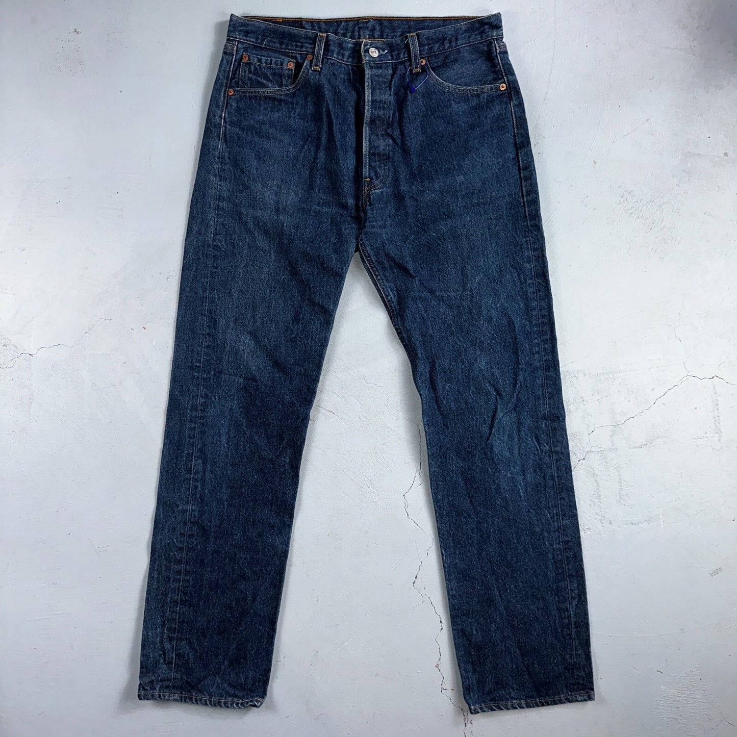 Levis 501 Vintage 90s USA XX Straight Leg Jeans Blue Dark Wash 36x36 Act 34x32