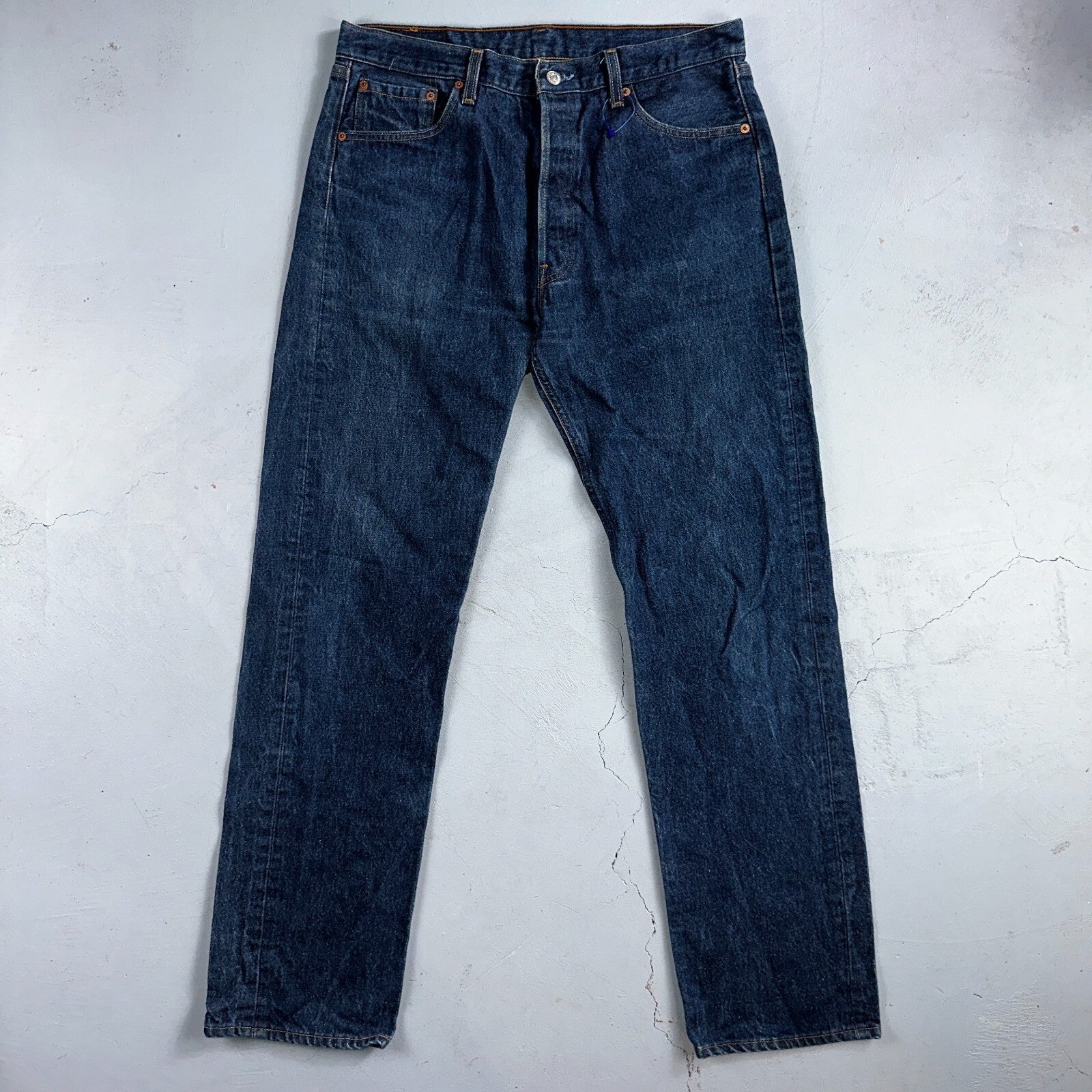 Levis 501 Vintage 90s USA XX Straight Leg Jeans Blue Dark Wash 36x36 Act 34x32