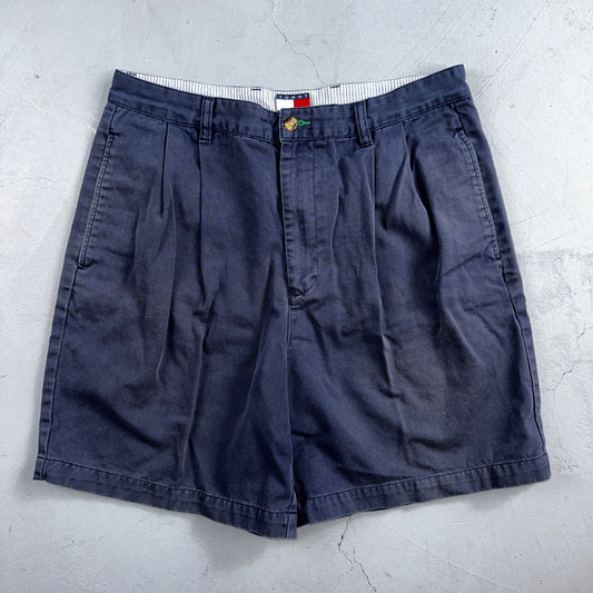 Tommy Hilfiger Chino Shorts Mens Size 34 Navy 100% Cotton Vintage 1990s Y2K