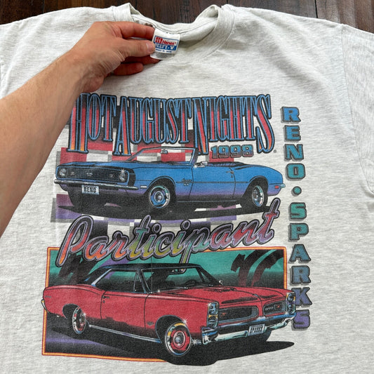 Cars August Nights Vintage T Shirt 1998 90s Racing Old Reno Sparks Cool Cali Rap
