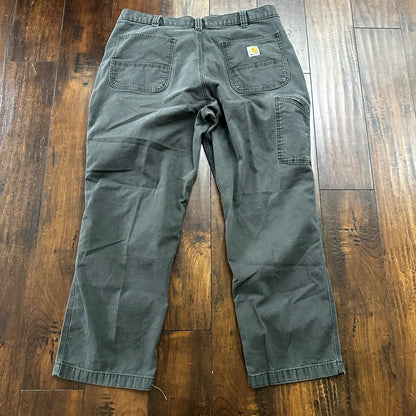 Carhartt Pants Mens 40x30 Gray Workwear Cargo Pockets Relaxed Fit