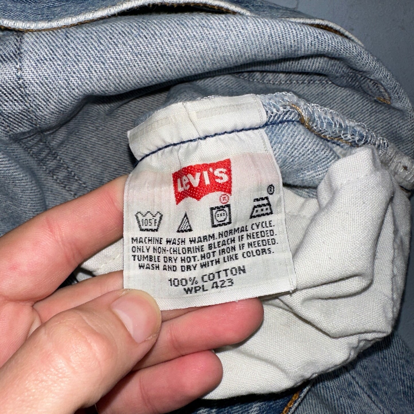 Levis 501 Vintage 90s XX Straight Leg Mexico Jeans 36x29 Light Wash Act 35x28