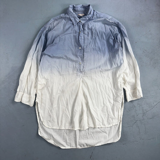 Gap Shirt Womens Size S Blue Striped Short Sleeve Button Up Designed Crafted