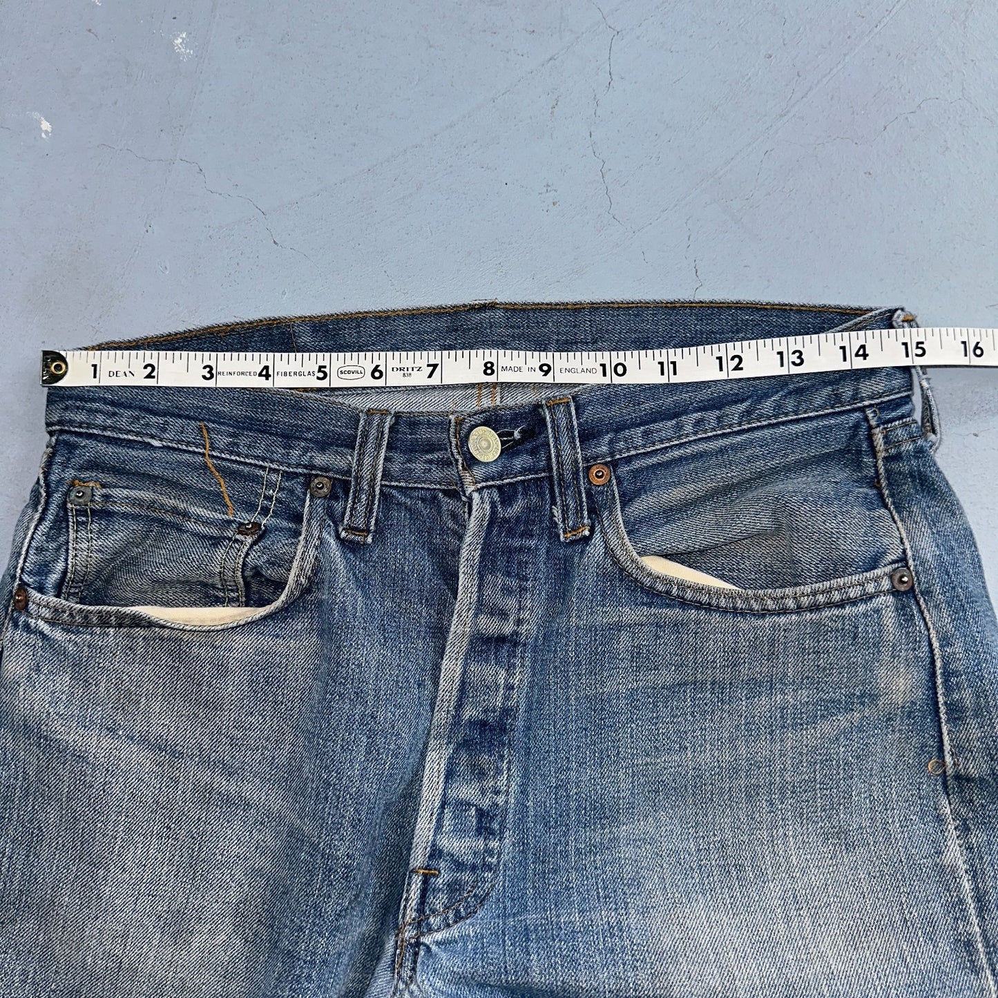 Levis 501 Vintage 70s SS Redline Selvedge USA XX Jeans Med Wash 32x34 Act 30x29