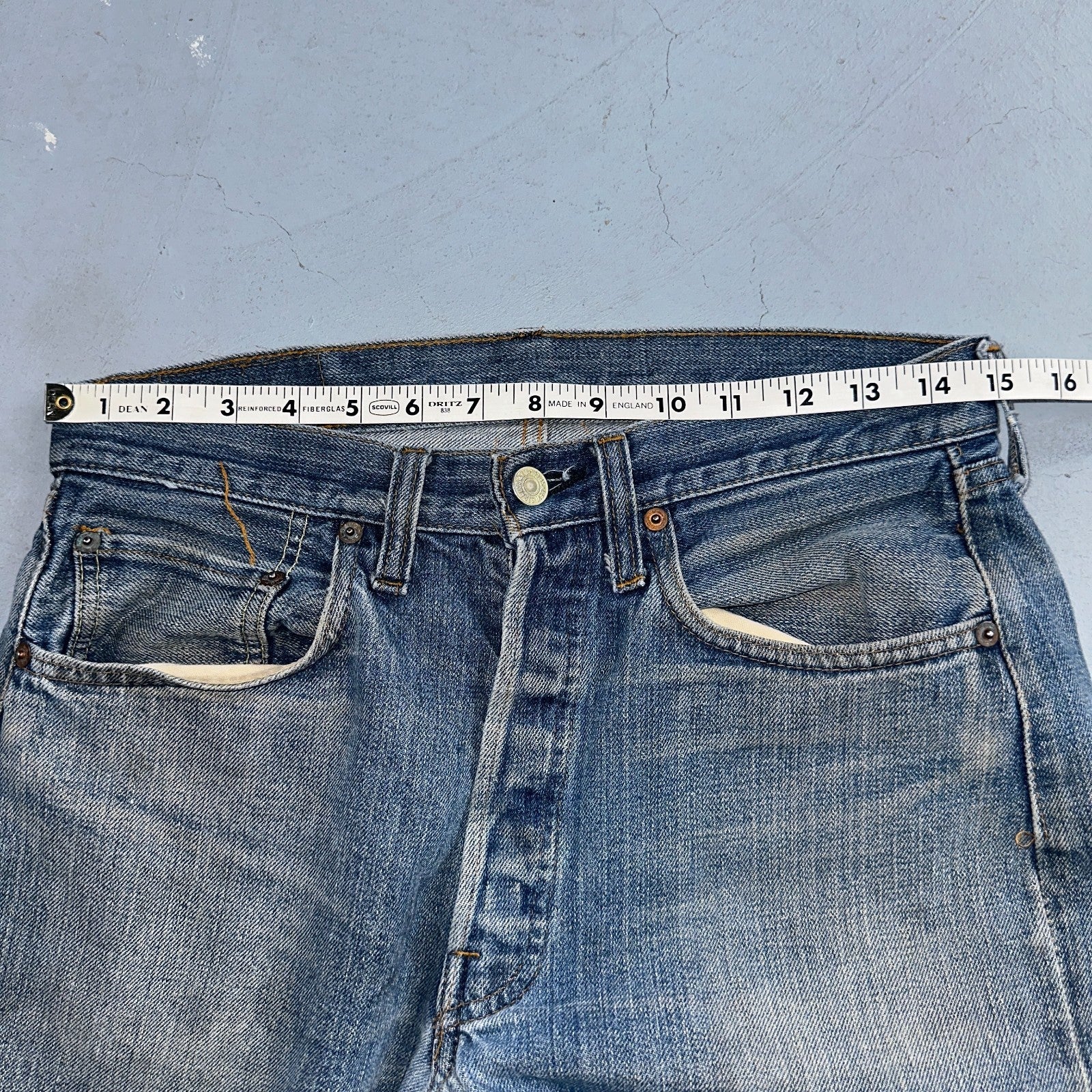 Levis 501 Vintage 70s SS Redline Selvedge USA XX Jeans Med Wash 32x34 Act 30x29