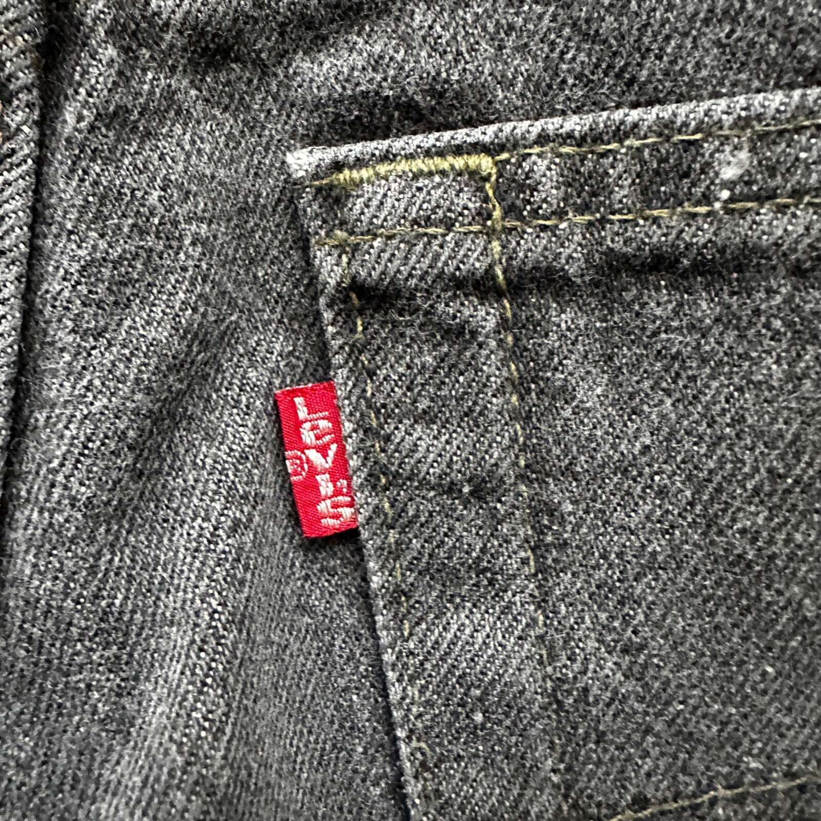 Vintage 90s Levis 505 34x30 Made In USA Tag Jeans Faded Grey 501 80s 31x28