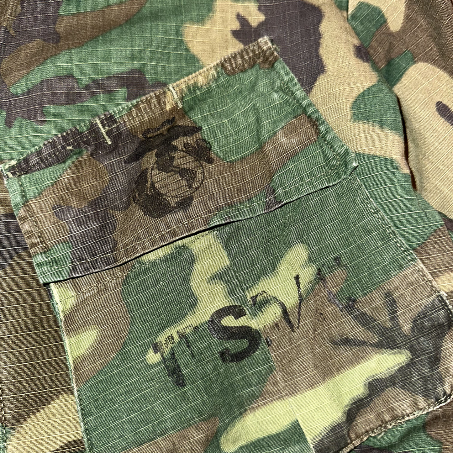 USMC 1968 Military Camouflage Wind Resistant Poplin Coat Camo Jacket Alpha 60s