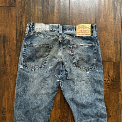 Levis LVC Big E Vintage Redline Selvedge Denim 505 Jeans USA Thrashed 28x34 501