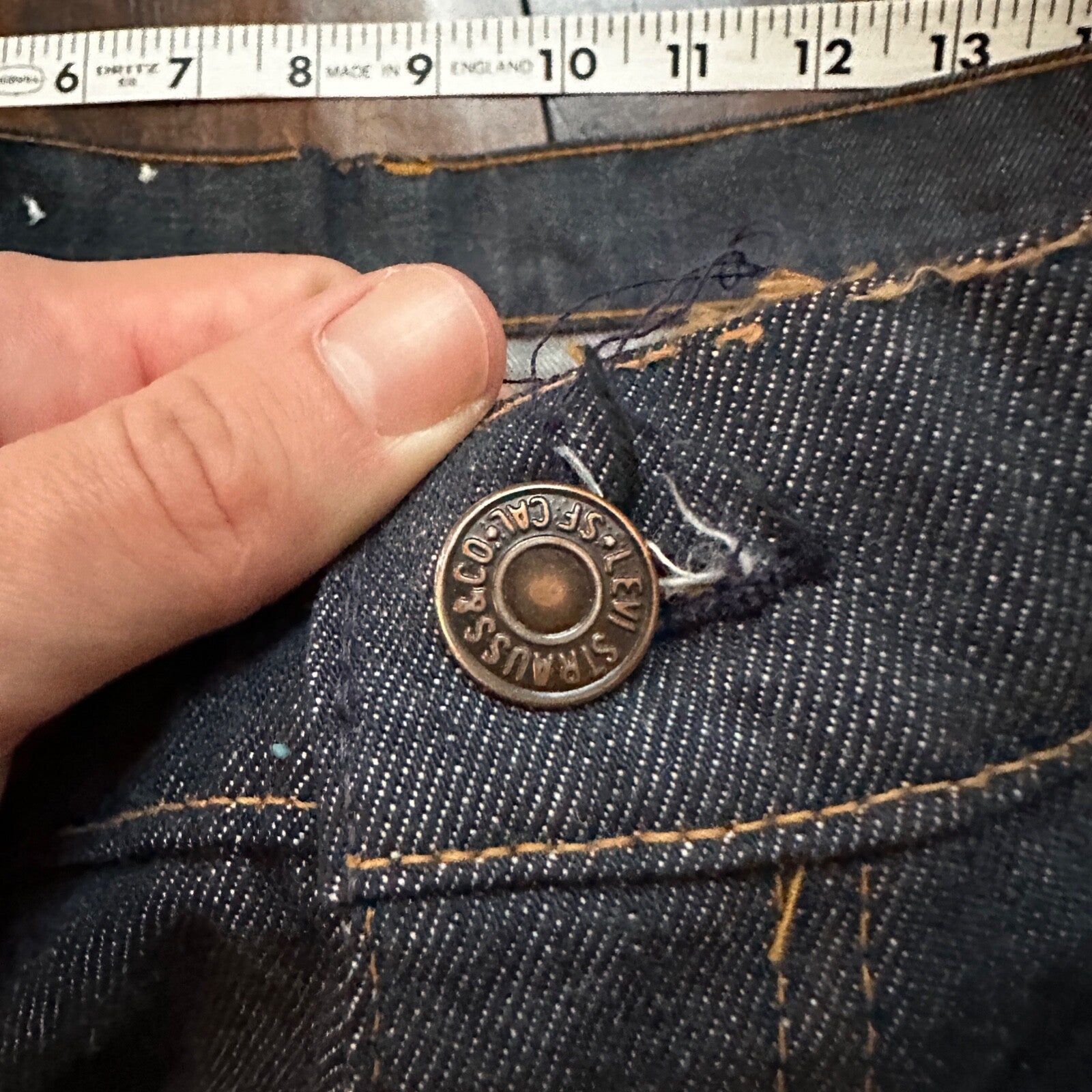 Levis VTG 1970s Red Tab 517 Talon Zipper Black 26x31 Boot Cut 70s Rare Jeans