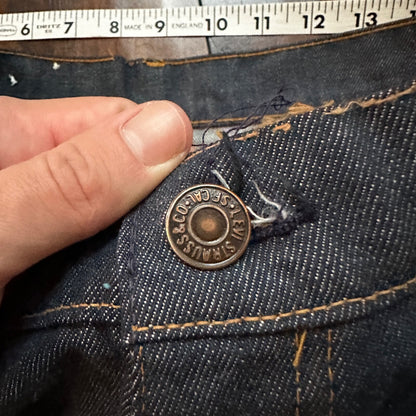 Levis VTG 1970s Red Tab 517 Talon Zipper Black 26x31 Boot Cut 70s Rare Jeans