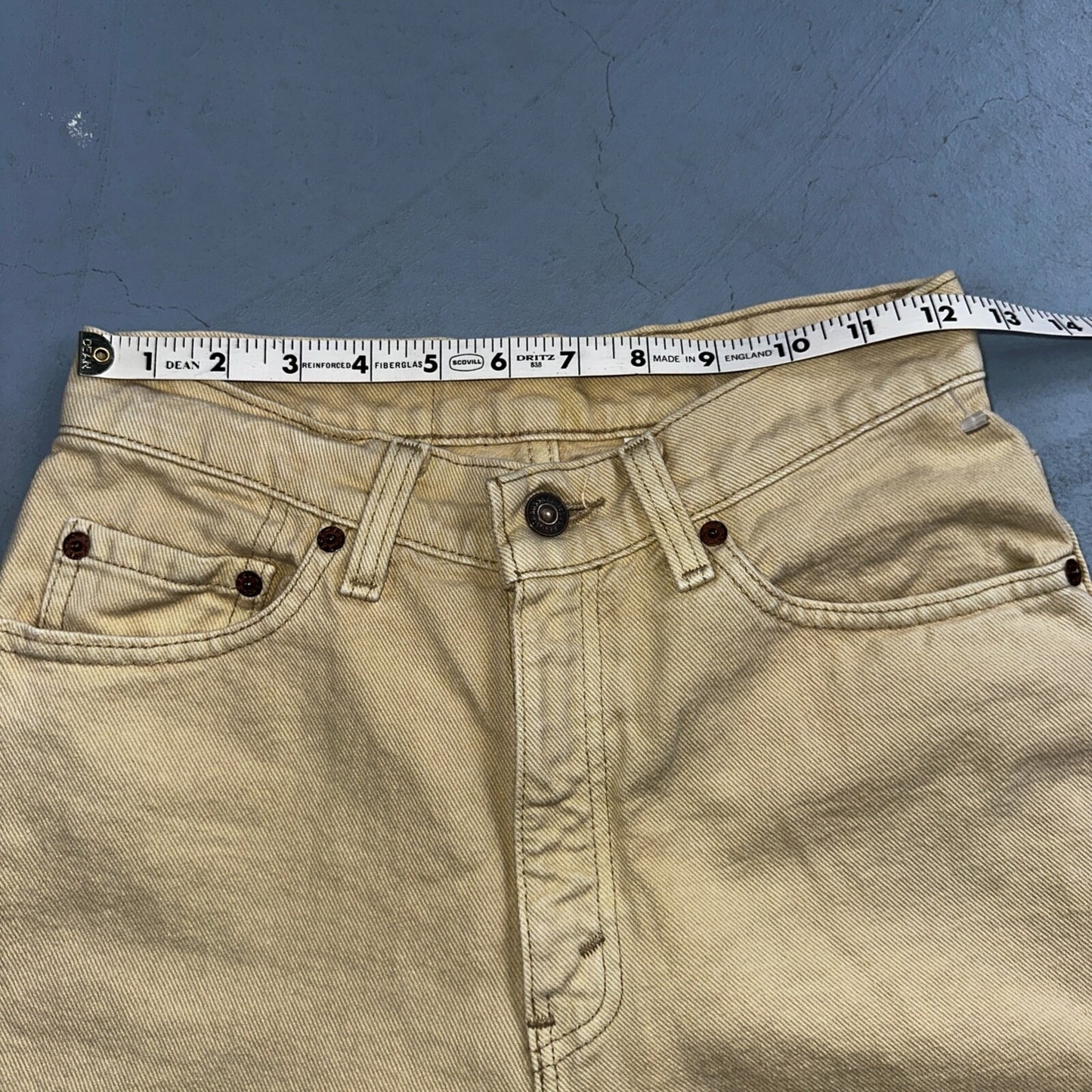 Levis 512 Vintage 90s USA Women Jeans Cream Slim Tapered Leg 7 M 501 Act 25x26