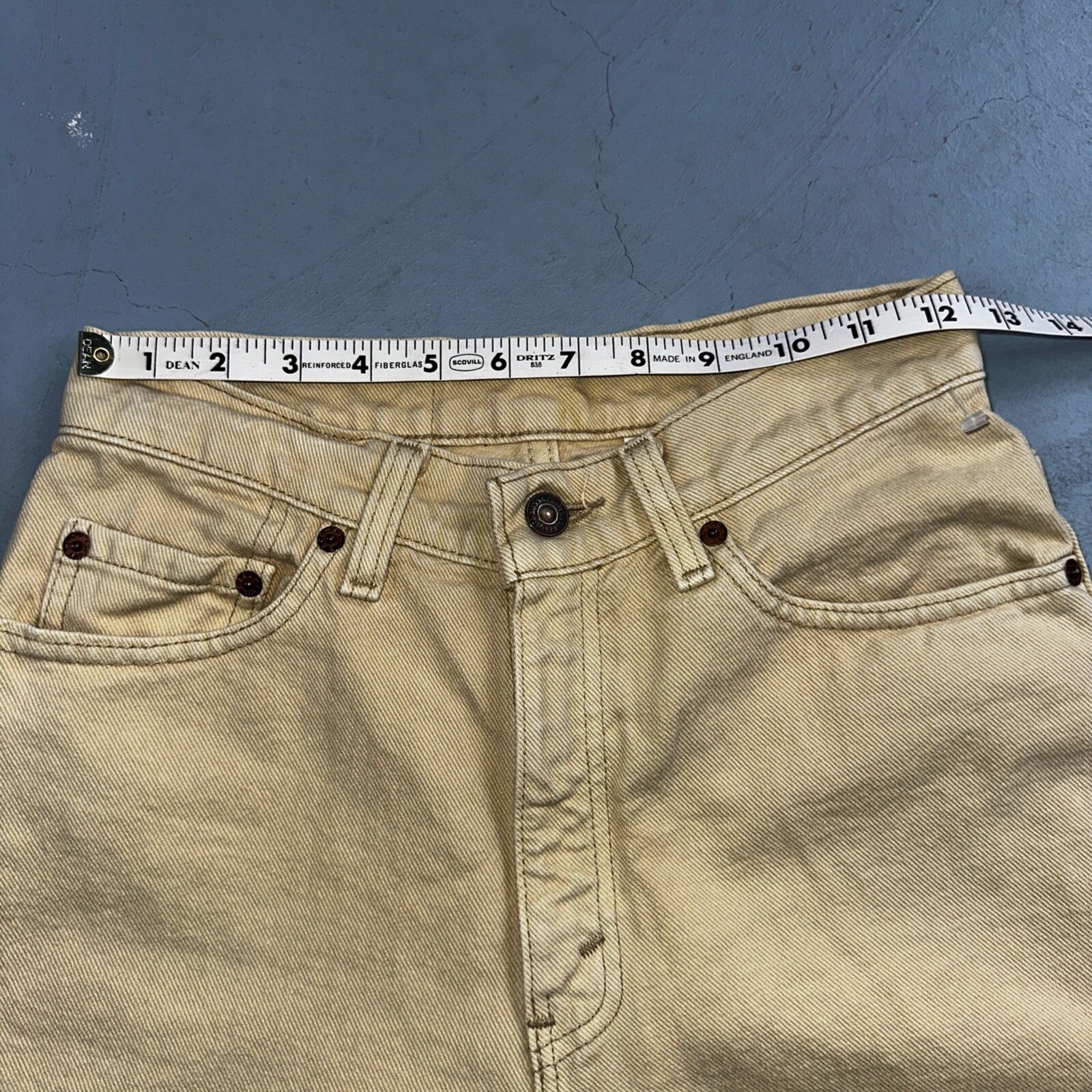 Levis 512 Vintage 90s USA Women Jeans Cream Slim Tapered Leg 7 M 501 Act 25x26