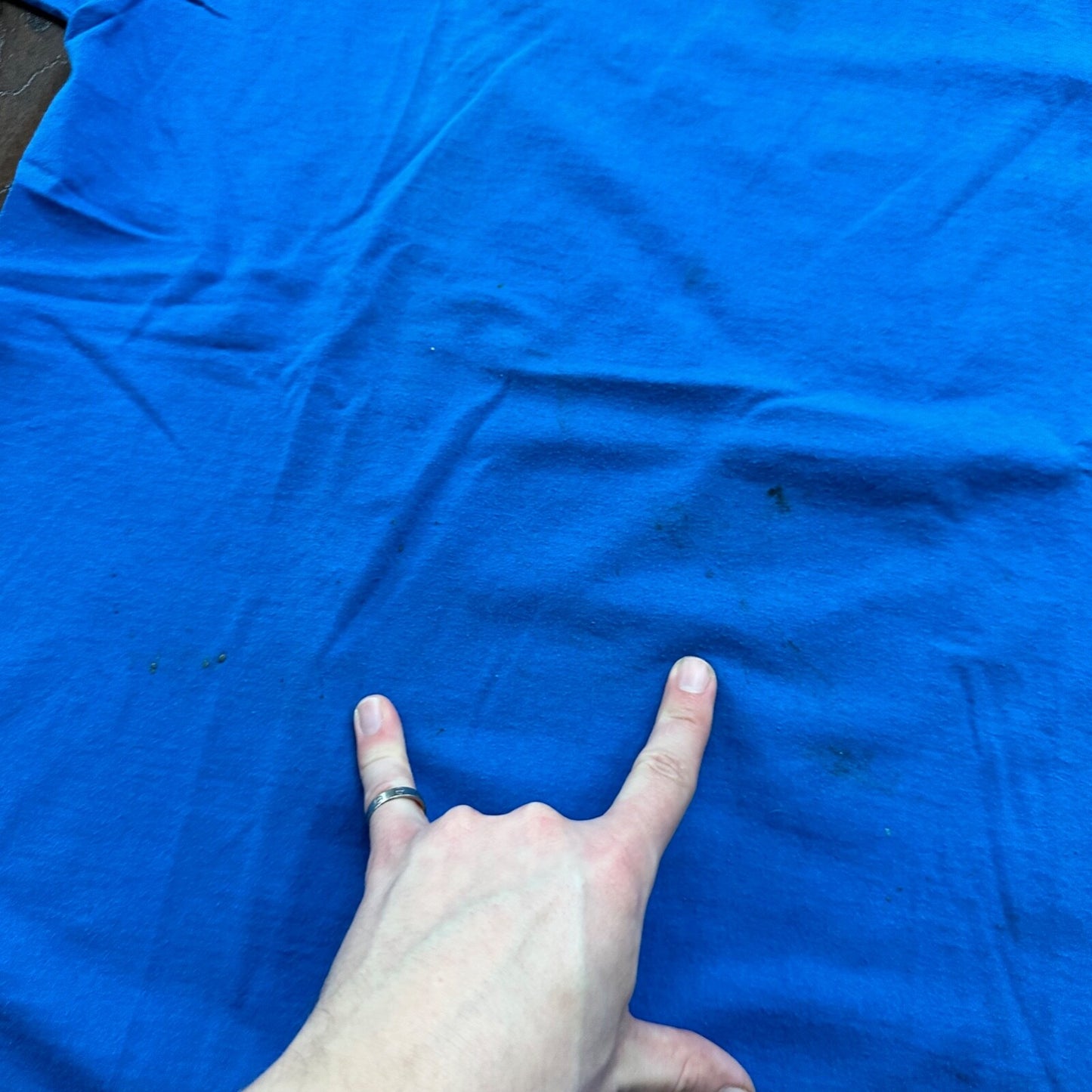 Hanes XL 50/50 Vintage T Shirt Rockwest Oregon PDX Blue Single Stitch Thrashed