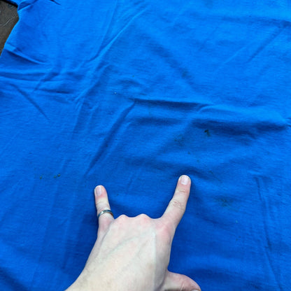 Hanes XL 50/50 Vintage T Shirt Rockwest Oregon PDX Blue Single Stitch Thrashed