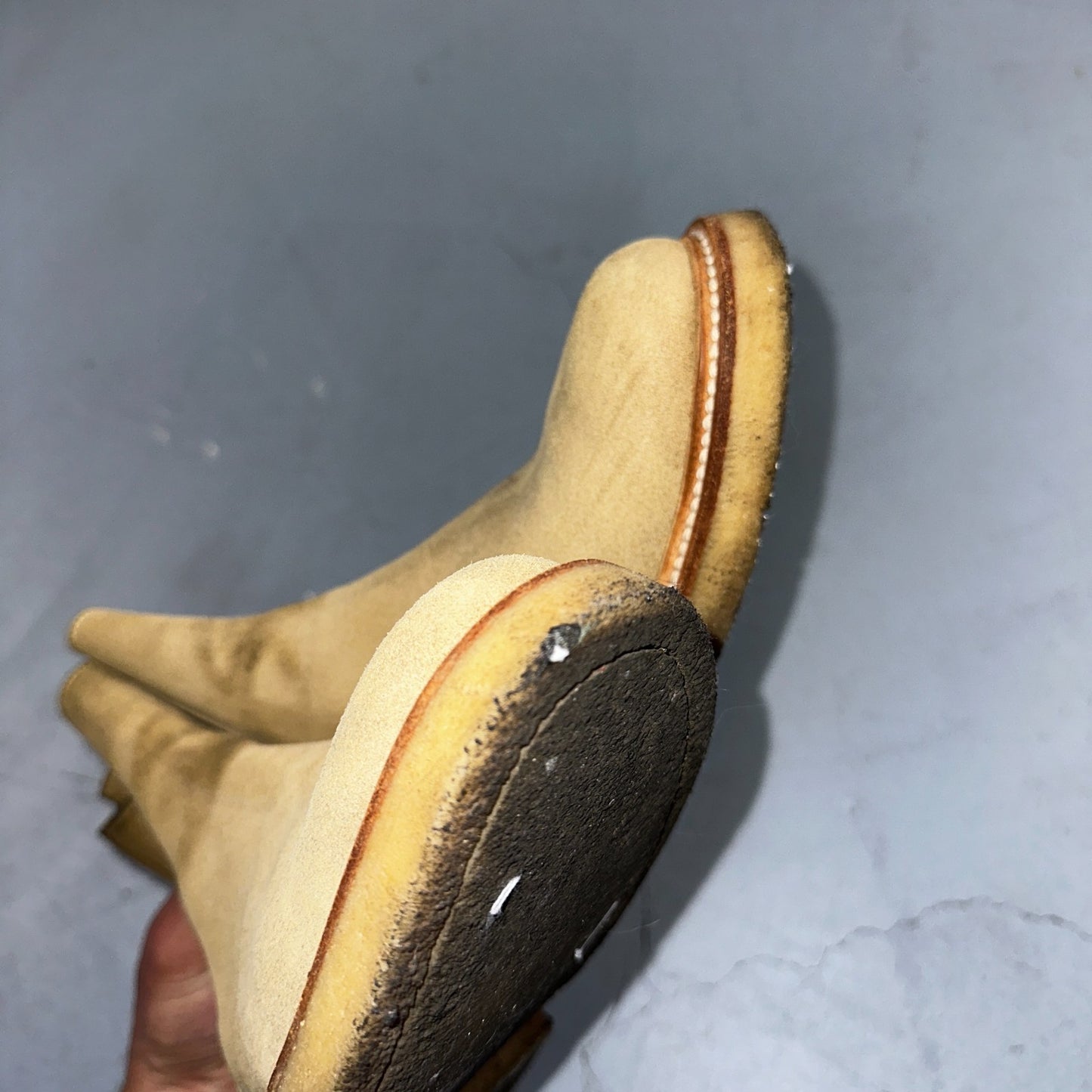 Common Projects Beige Suede Chelsea Workboots Size 39 Mens Tan Authentic