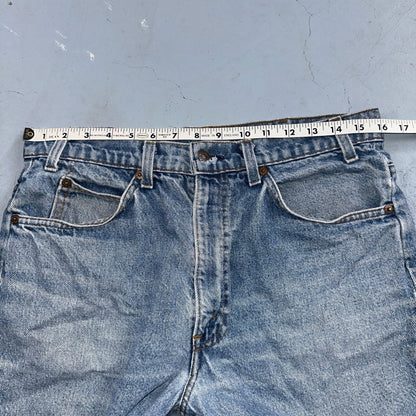 Levis 517 Vintage 80s USA Boot Cut Leg Jeans Light Wash Orange Tab Act 32x30