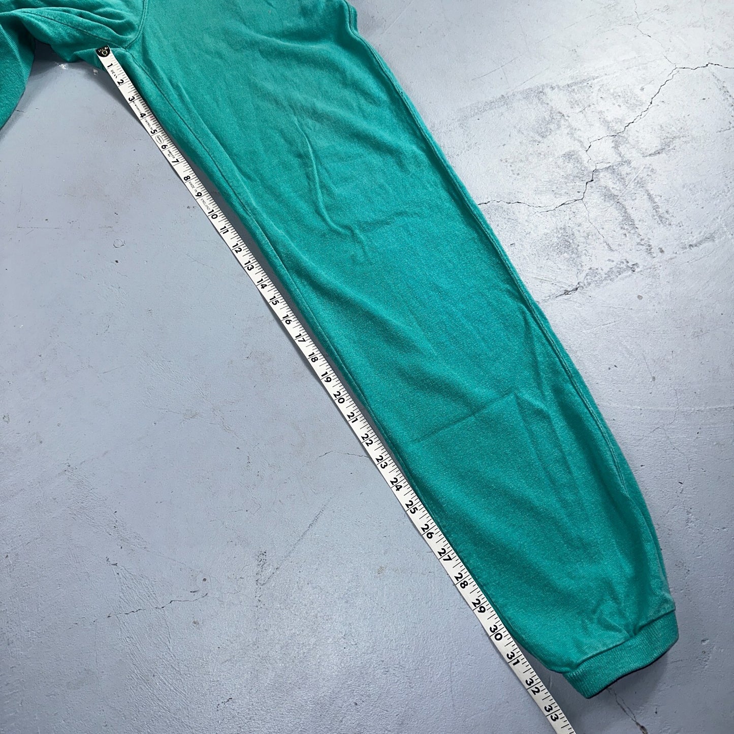 Vintage 90s Lands End Fleece Sweatpants Adult M Green Made In USA Champion