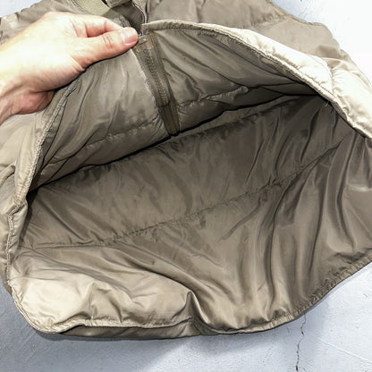 Eddie Bauer VTG 90s Goose Down Puffer Vest Jacket Size Large Beige Winter Style