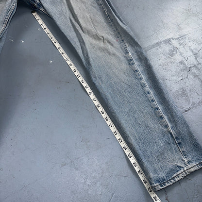 Levis 501 Vintage 90s Mexico Straight Leg Jeans 33x34 Y2K Light Wash Act 30x29