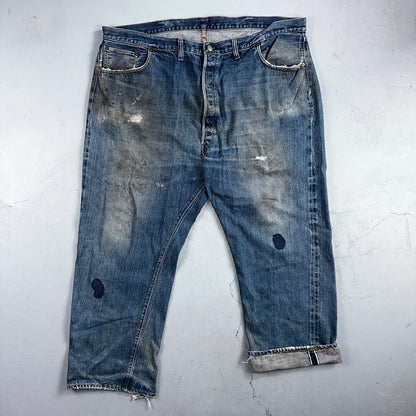 Levis 501 Vintage 70s SS Redline Selvedge USA XX Jeans Med Wash 48x30 Act 44x27