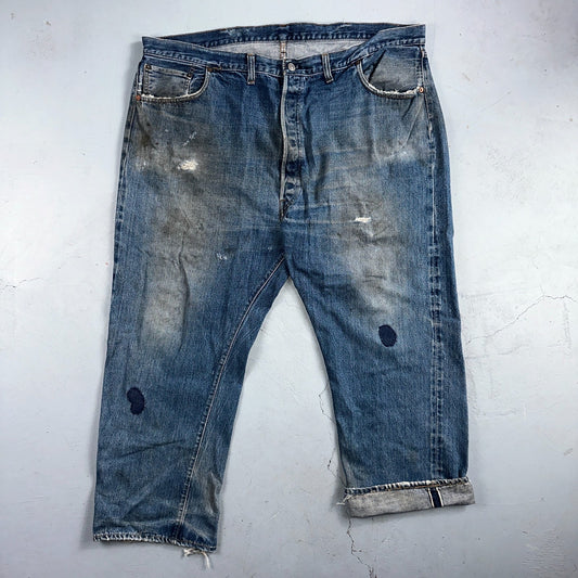 Levis 501 Vintage 70s SS Redline Selvedge USA XX Jeans Med Wash 48x30 Act 44x27