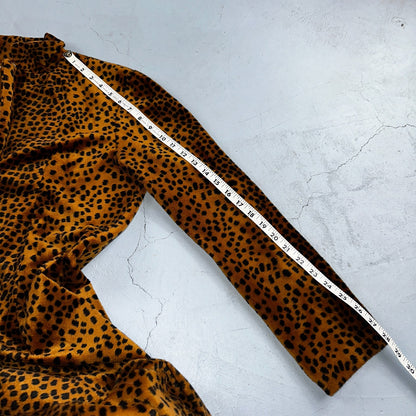 VTG ENT Jacket Womens Cheetah Outdoors Entrancy USA 70s Rockabilly Long Coat