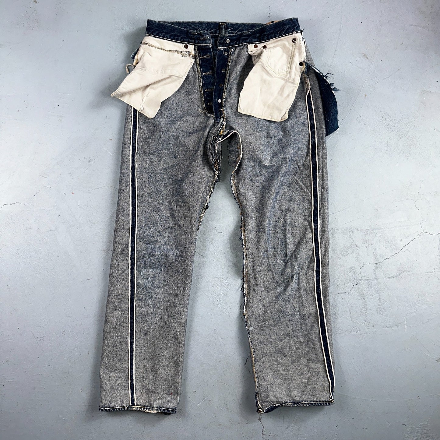 Levis 501 XX Big E Vintage 50s Redline Selvedge USA XX Reworked Jeans 29x29