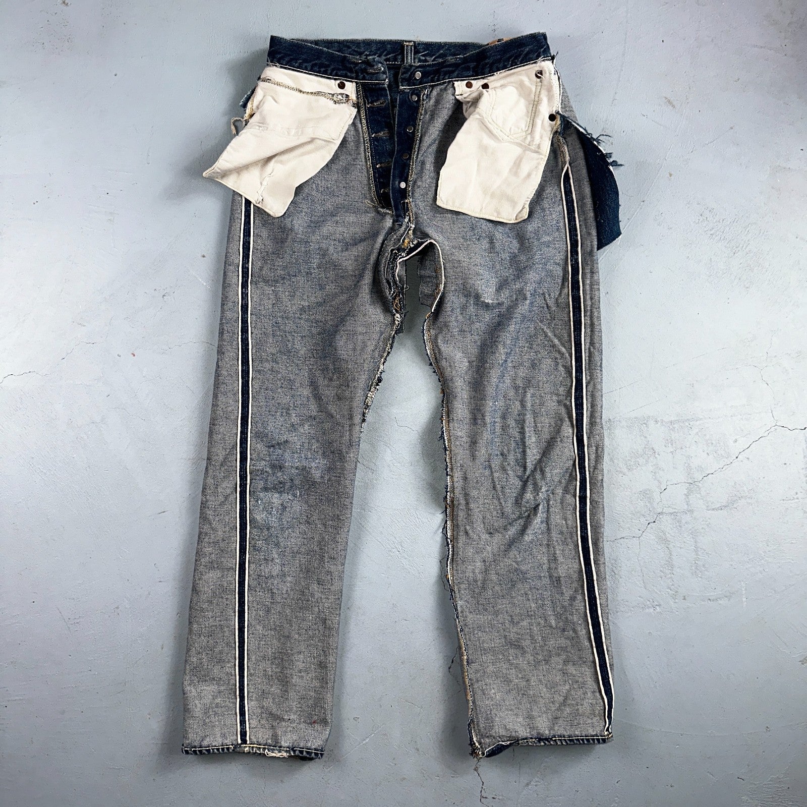 Levis 501 XX Big E Vintage 50s Redline Selvedge USA XX Reworked Jeans 29x29